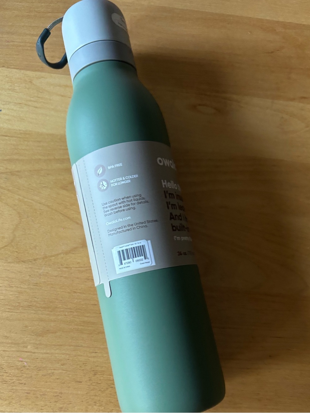 Owala Freesip 2-In-1 SpoutInsulated Sage Green Stainless Steel Water Bottle 24oz - Picture 2 of 5